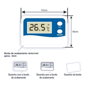 Termômetro Digital Máxima e Mínima com Cabo 2m | PYROMED